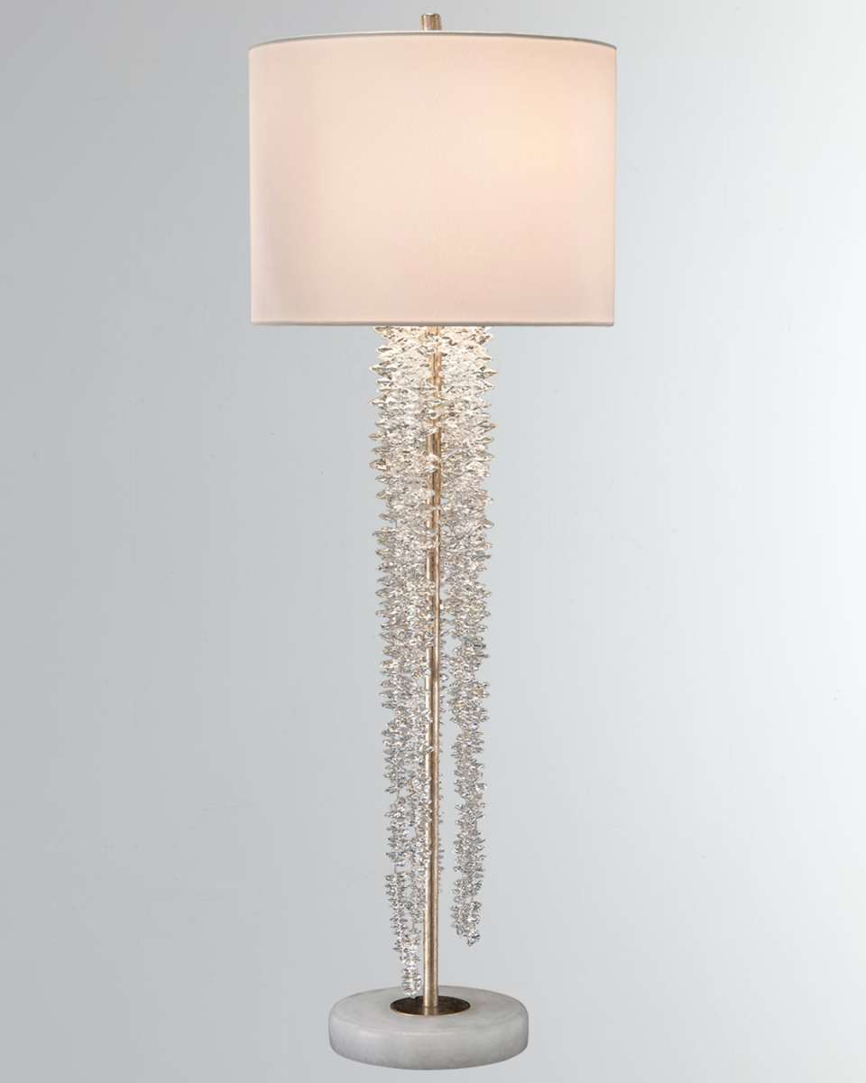Cascading Crystal Waterfall Table Lamp